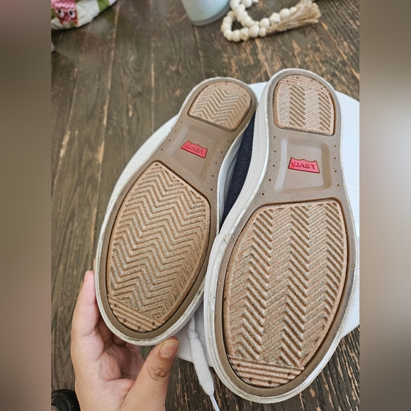 Levi's 1083926 Slip On Shoe Women's 6.5 Blue Casual Canvas Denim Jean Look - Picture 5 of 8